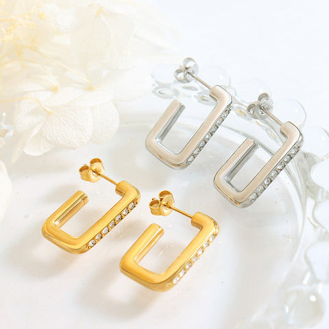 U- Shaped Stud Earrings