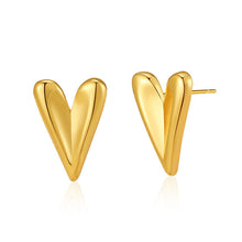 Heart drop earring
