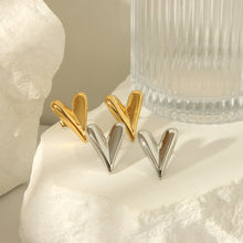 Heart drop earring
