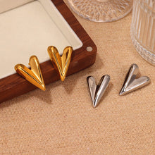 Heart drop earring