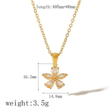 Floral Rhinestone Lucky Pendant