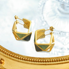 Geometric C-shaped Hoop Earrings