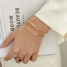 Hollow Double-Layer Open Bracelet